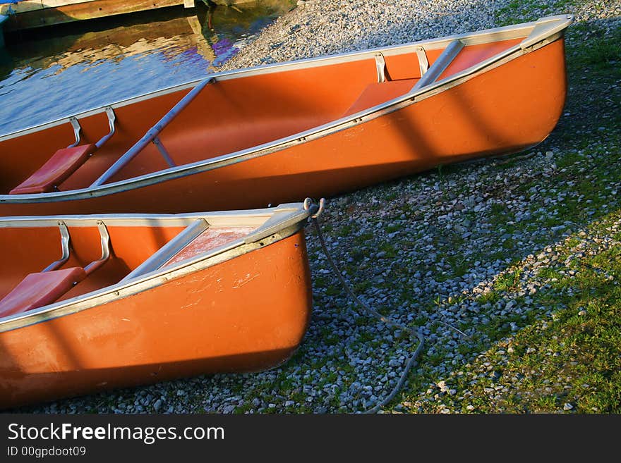 Canoes In The Morning Light