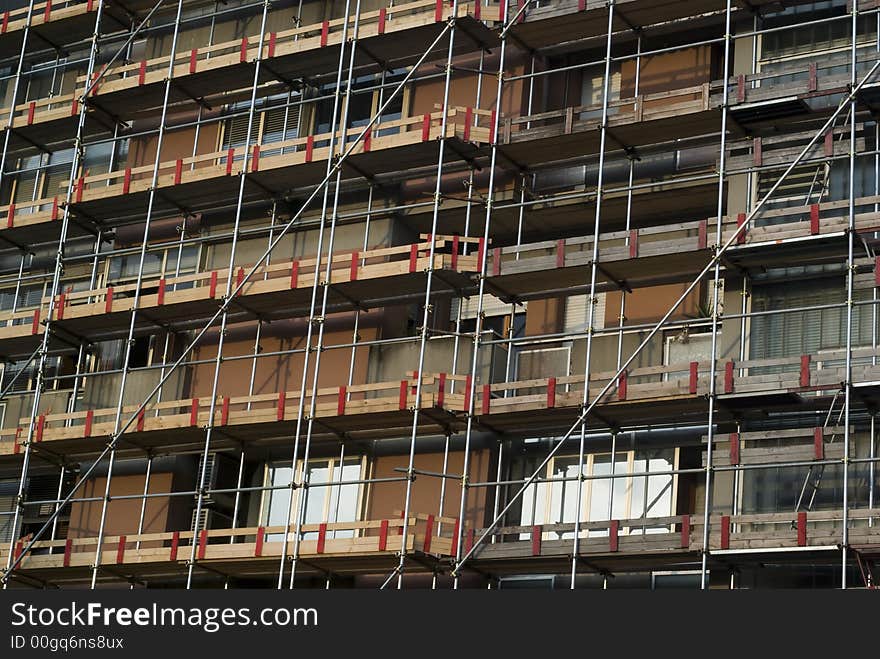 Photo of a building under construction. Photo of a building under construction