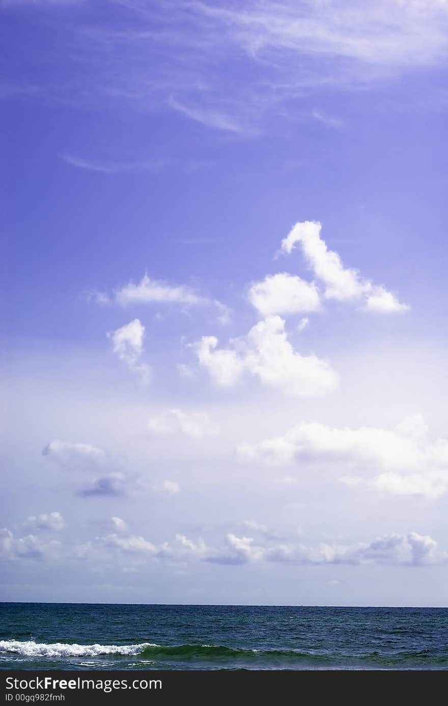 Sea, sky and clouds clean composition. Sea, sky and clouds clean composition