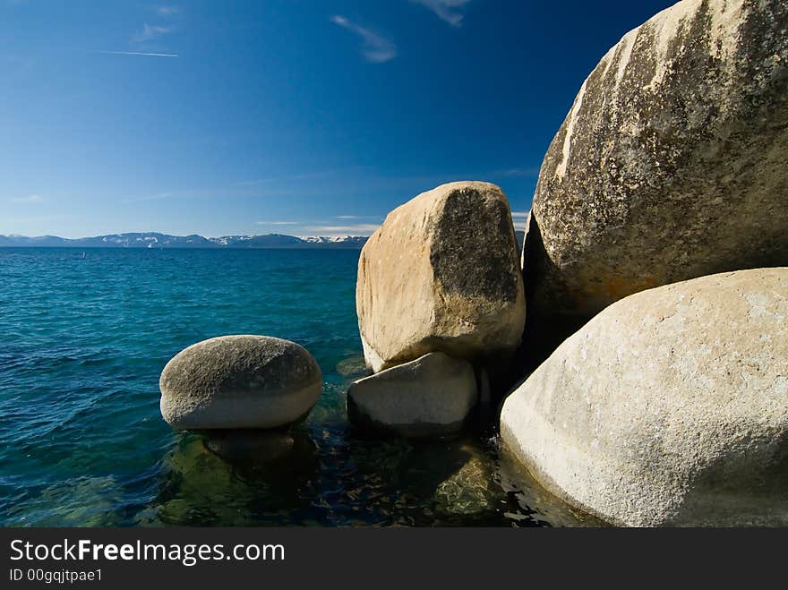 Sand harbor rocks