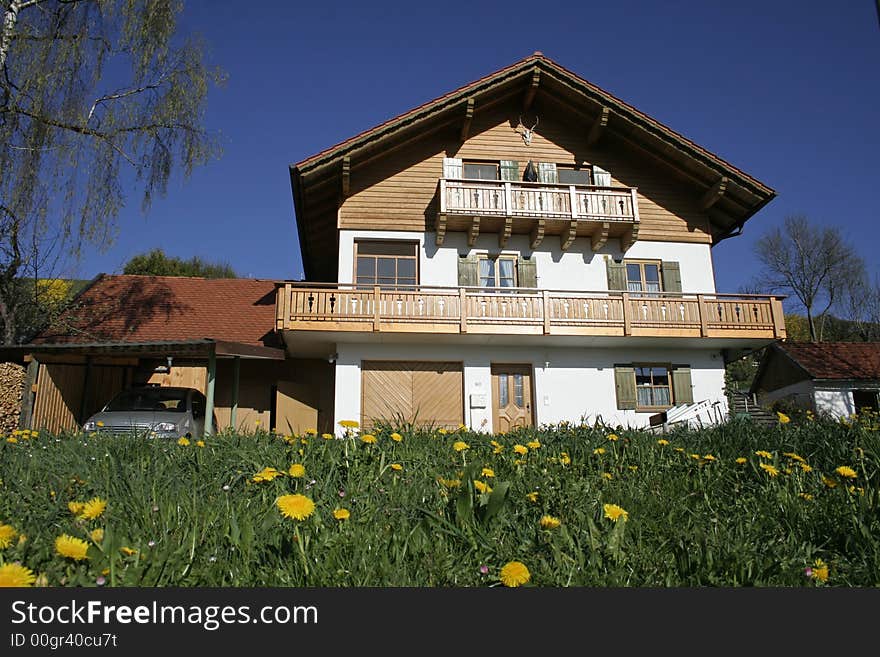 Wooden House In Countryside