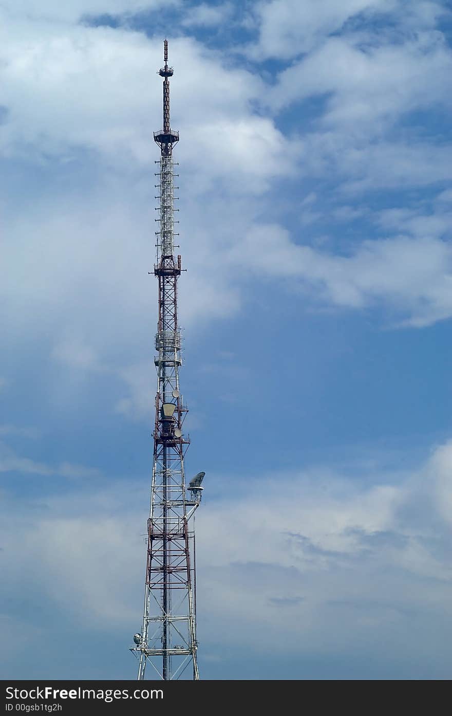 Television tower on a background of the sky