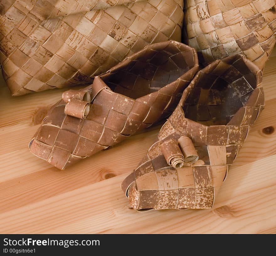 Finnish birch-bark shoes