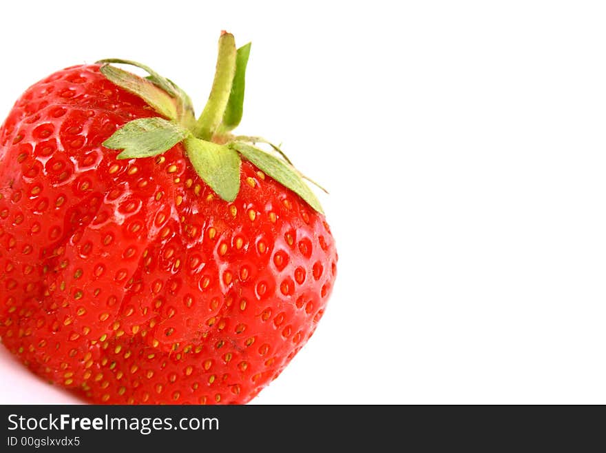 Bunch of red strawberries isolated over white. Bunch of red strawberries isolated over white