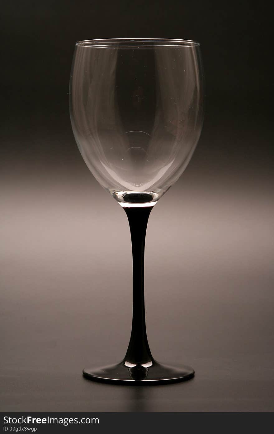 Goblet for blame on black background