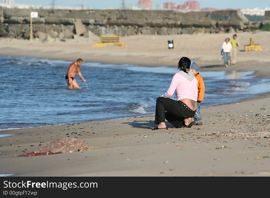 At the beach