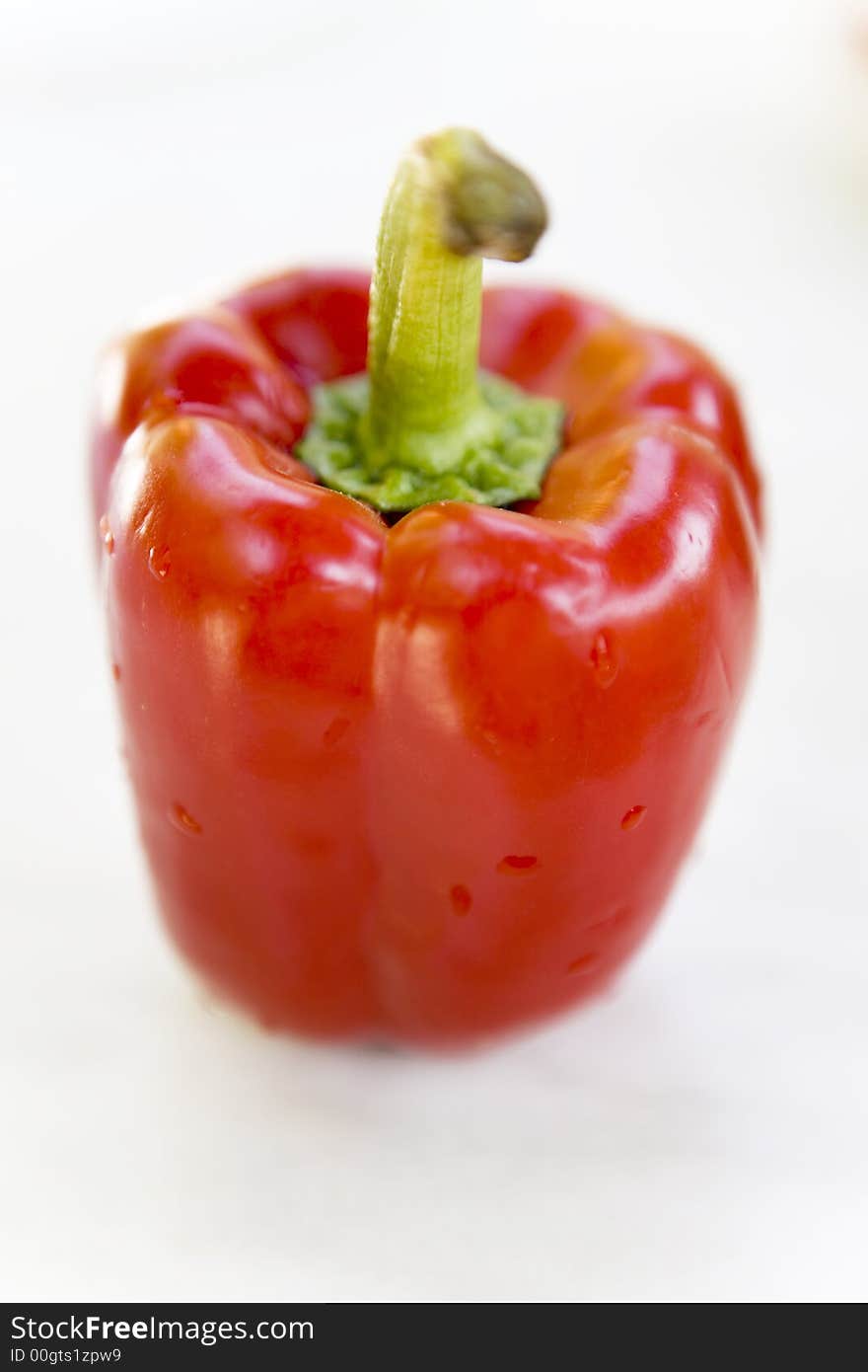 Red pepper isolated on white