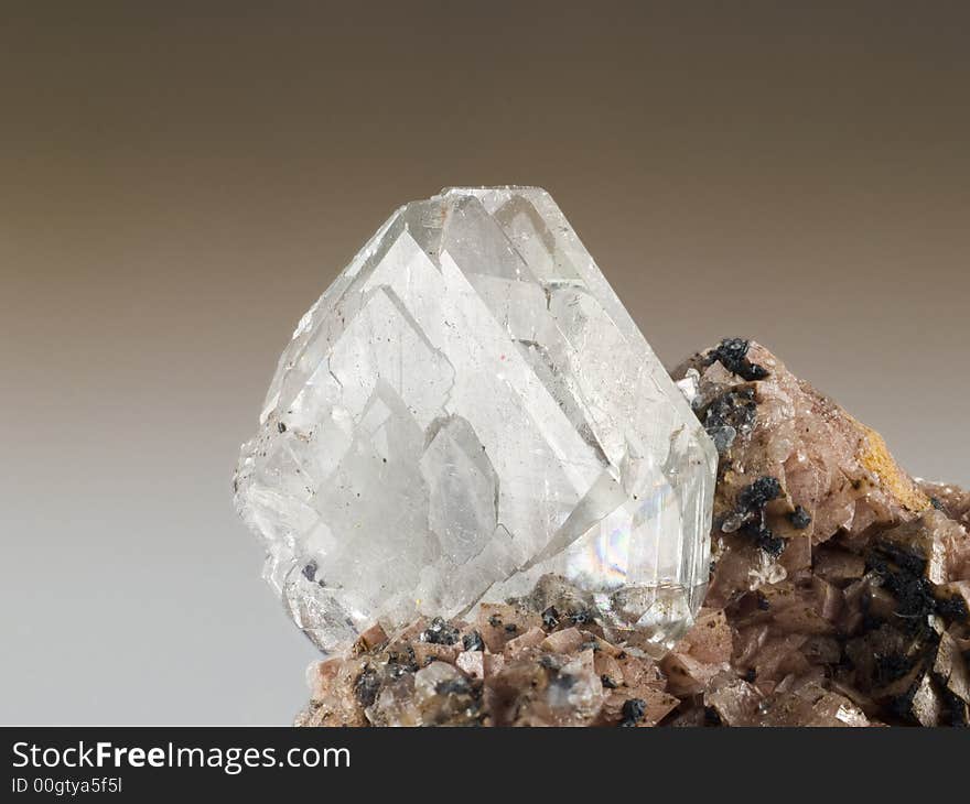 Close up of a barite mineral. Close up of a barite mineral