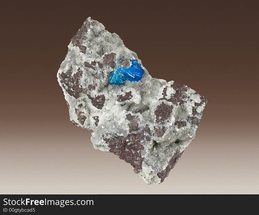 Close up of a cavansite mineral. Close up of a cavansite mineral