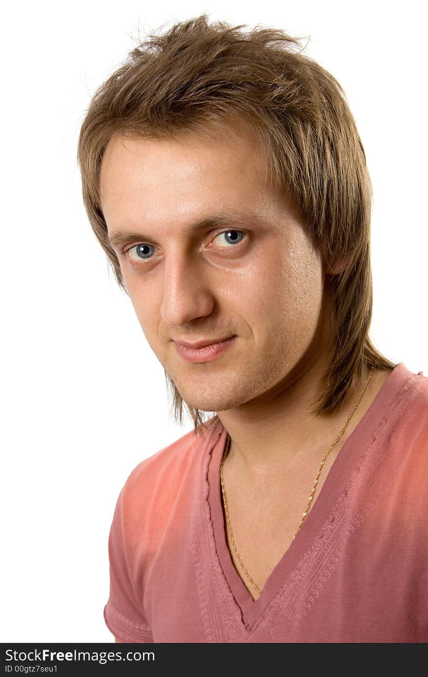 Young smiling man. Isolate on white background. Young smiling man. Isolate on white background.