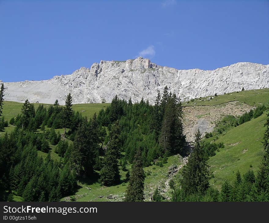 Mountains and clouds