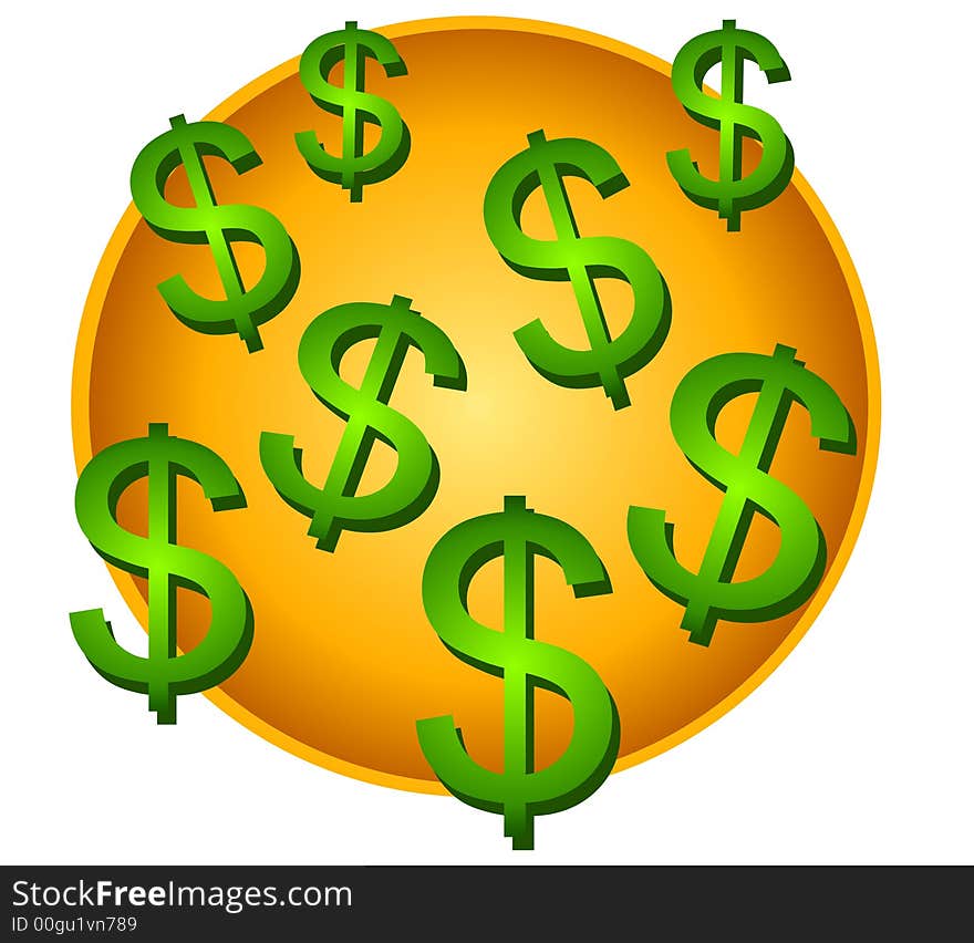 Lots of Dollar Signs Clip Art