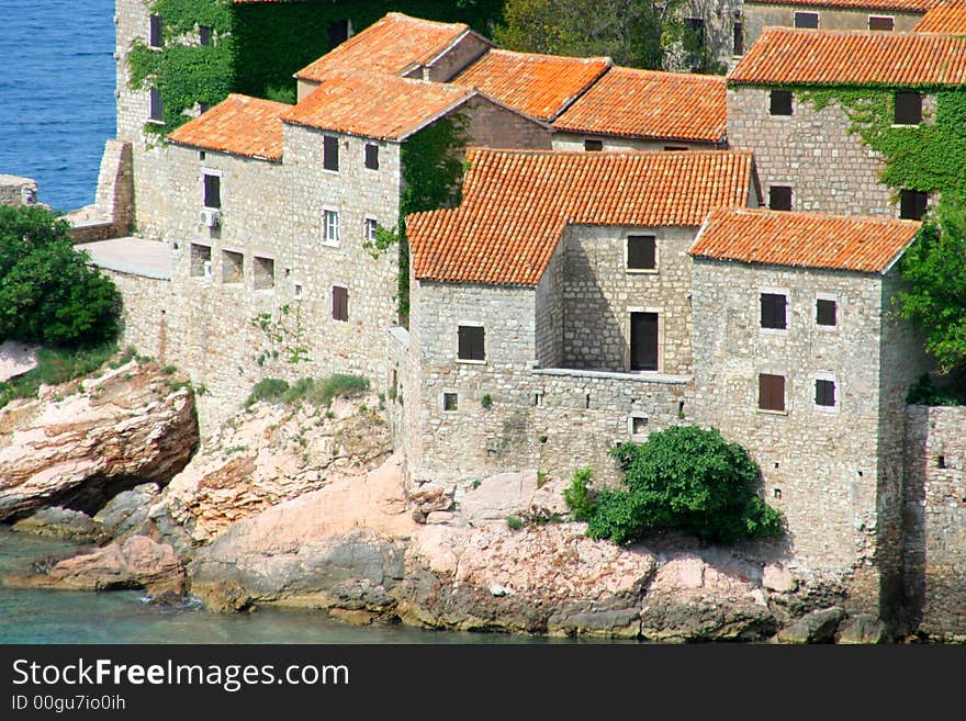 Little touristic island in the Adriatic sea. Little touristic island in the Adriatic sea