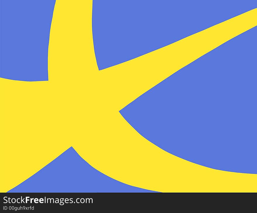 Fractal flag of Sweden.