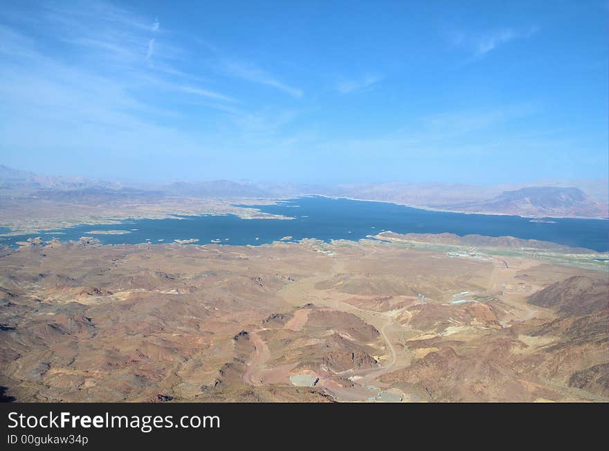 View over Nevada surrounding the area of Las Vegas. View over Nevada surrounding the area of Las Vegas