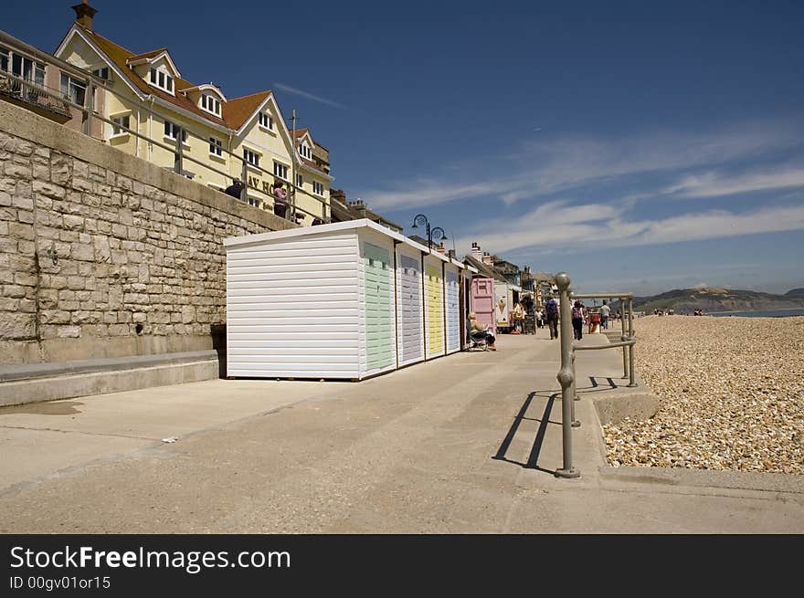 Cabins on beachfront