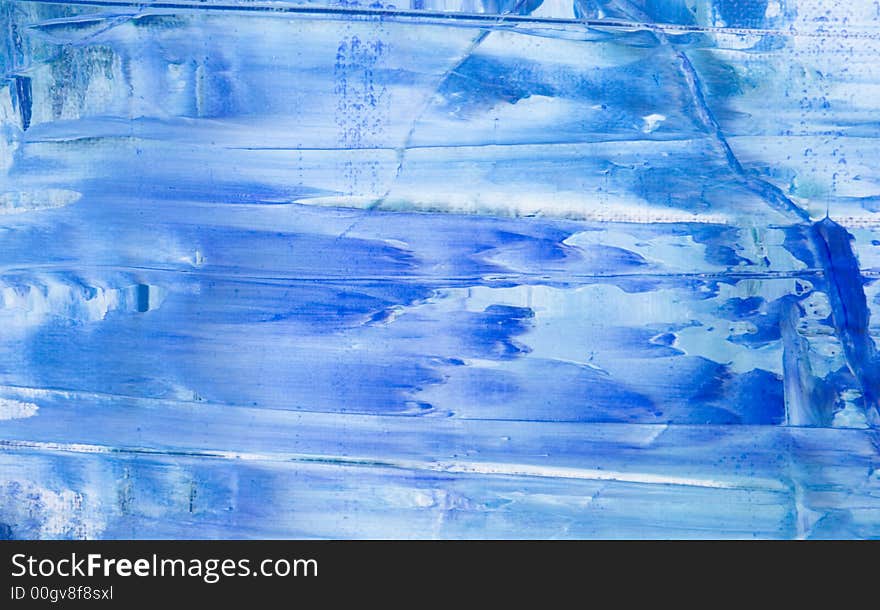 Blue Abstract Painted Backgrou