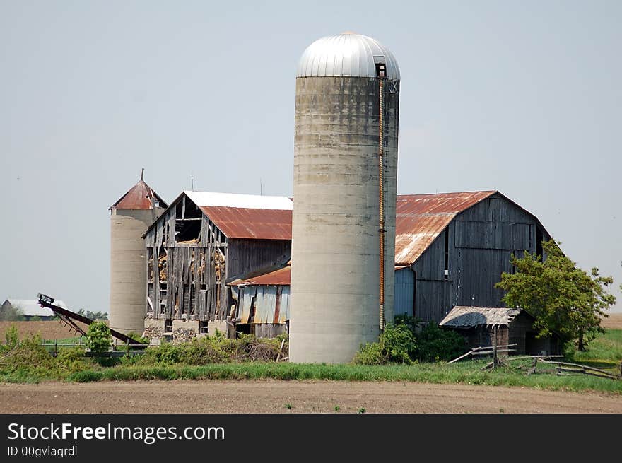 A barn in need of repair. A barn in need of repair