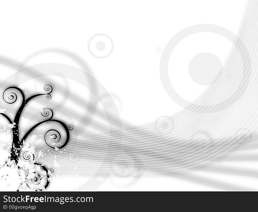 Abstract graphic silhouette black background