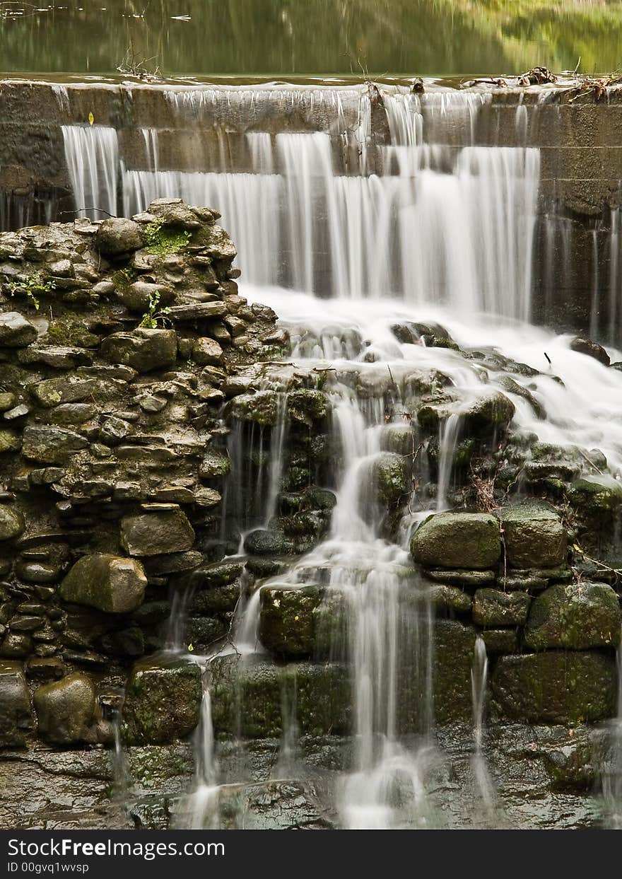 Small waterfall in the forest