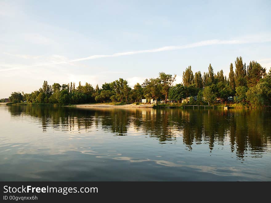 Beautiful river landscape