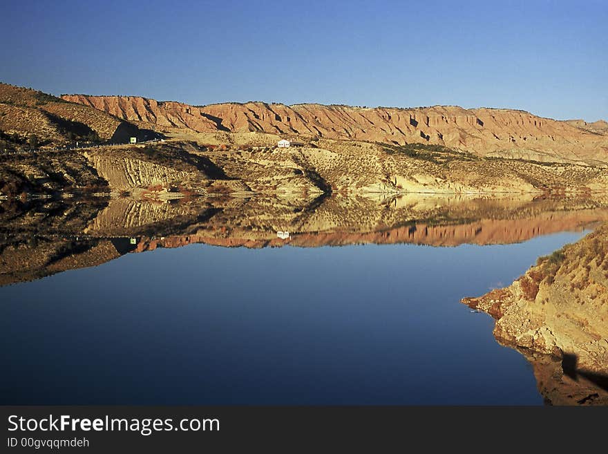 Dam Negratin near the natural park of Sierra de Cazorla in the province of Jaen, Andalusia, Spain. Dam Negratin near the natural park of Sierra de Cazorla in the province of Jaen, Andalusia, Spain