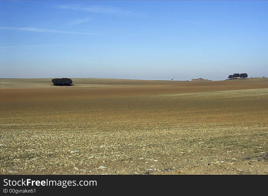 Plain of Albacete in Castilla la mancha province, Spain. Plain of Albacete in Castilla la mancha province, Spain