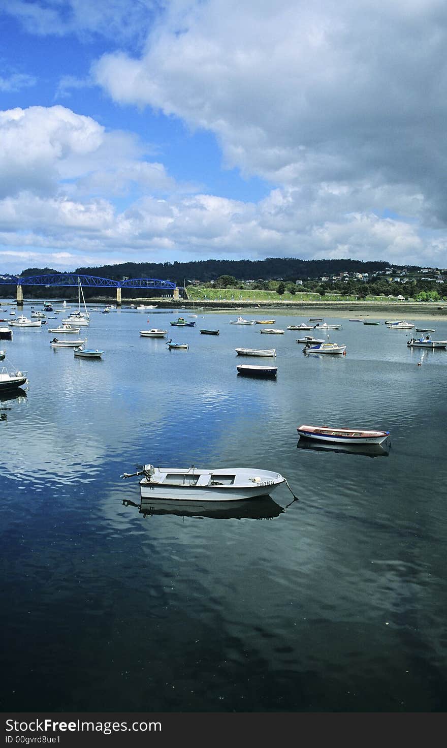 Boats at Pontedeume, Galicia, Spain. Boats at Pontedeume, Galicia, Spain