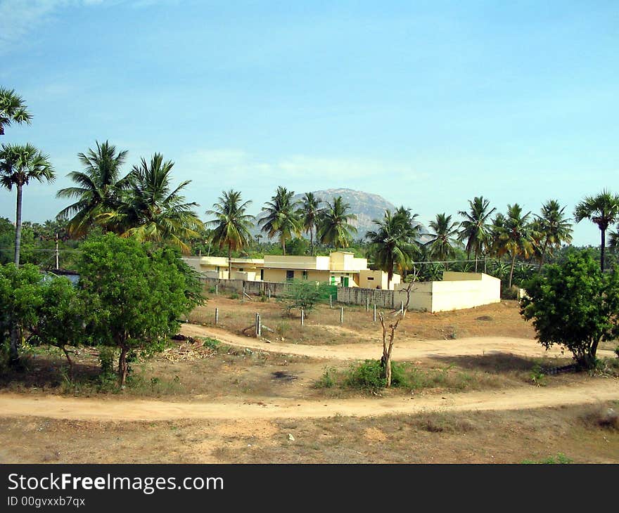 A remote village with house