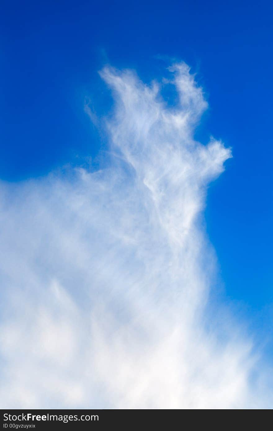 Delicate clouds in the blue sky. Delicate clouds in the blue sky