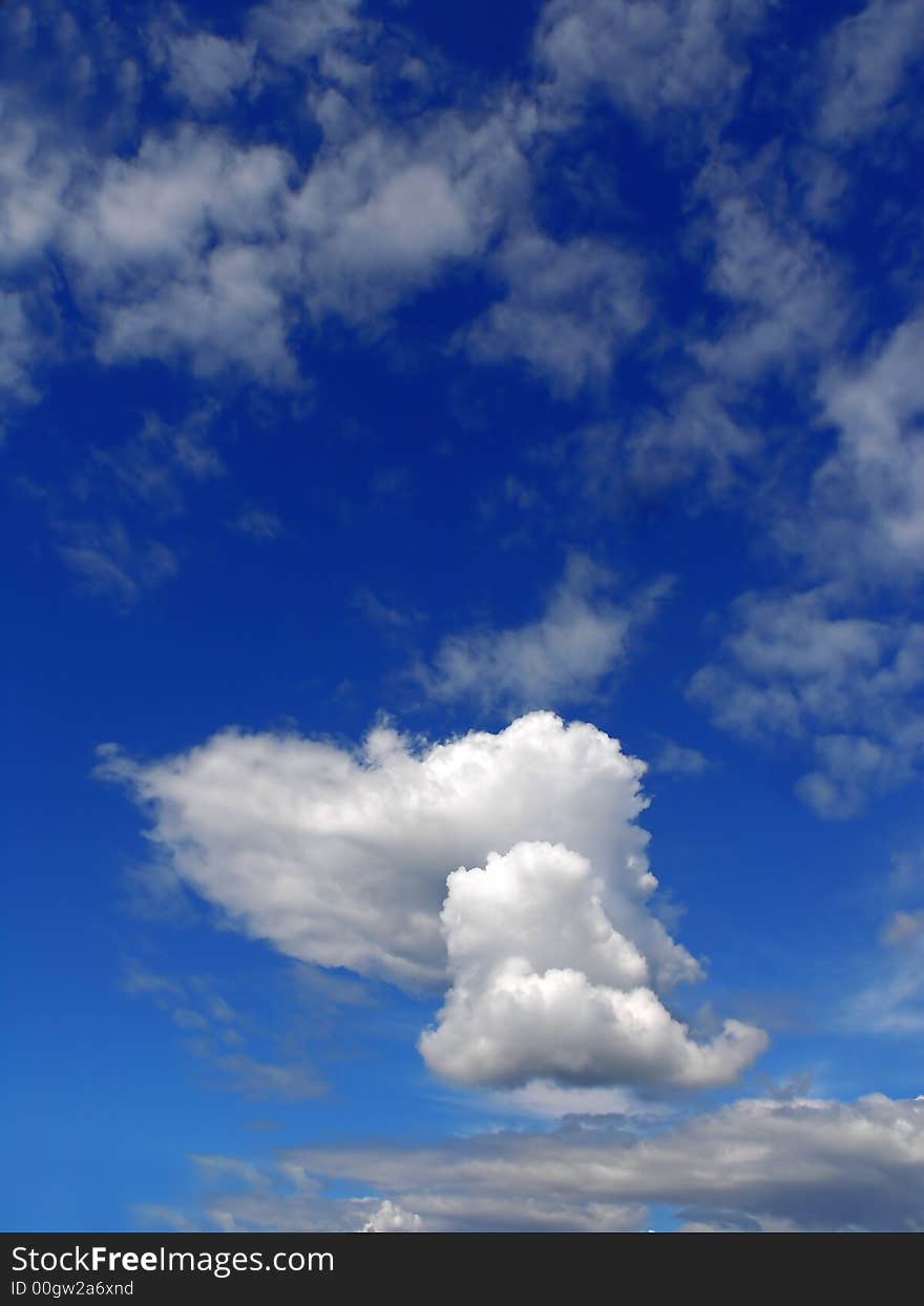 Sky With Fluffy Clouds