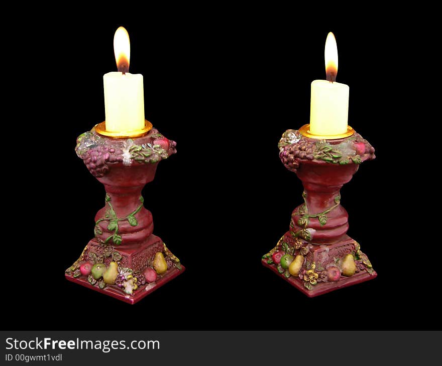 Antique pot candelabras