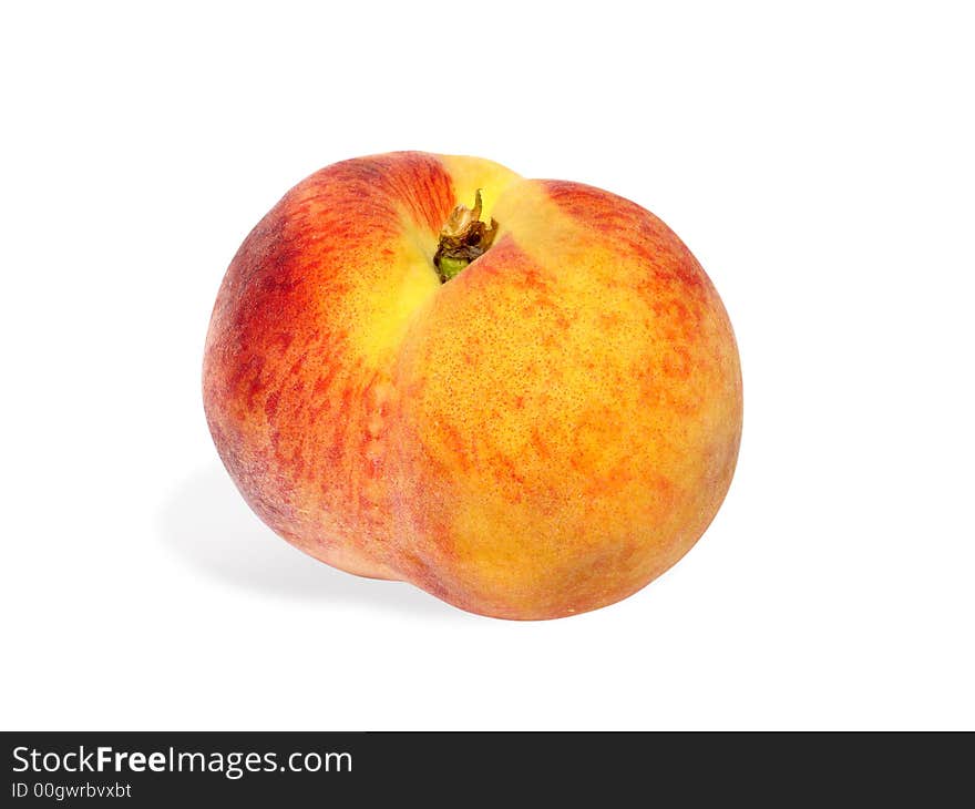 Juicy peach isolated on white (clipping path included). Juicy peach isolated on white (clipping path included)