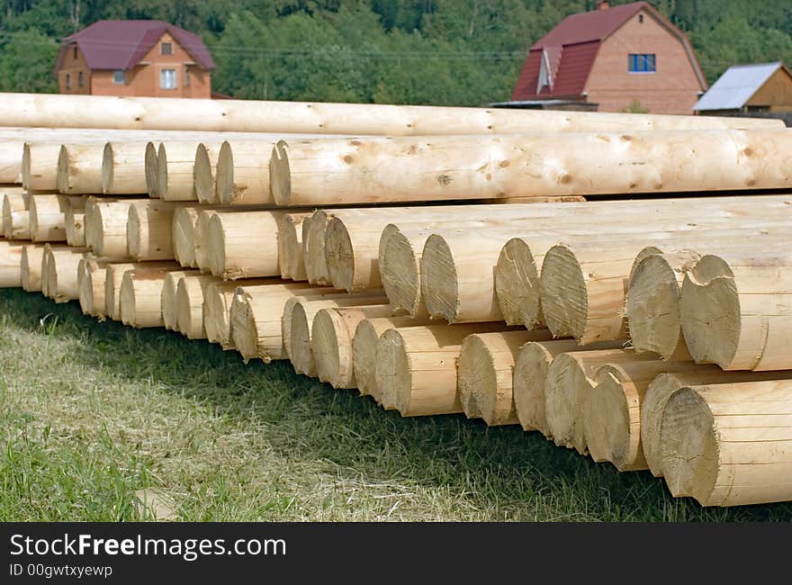 Logs. Construction