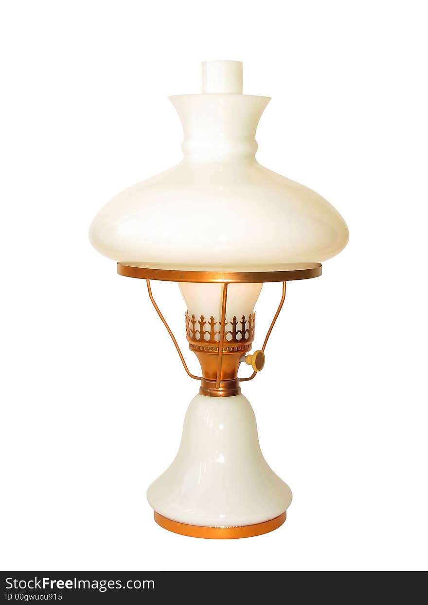 Old lamp, isolated on the white background. Old lamp, isolated on the white background.