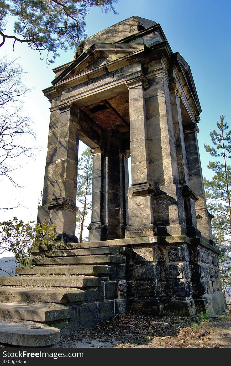 Old watchtower upon the river Elbe in northern Bohemia. Old watchtower upon the river Elbe in northern Bohemia