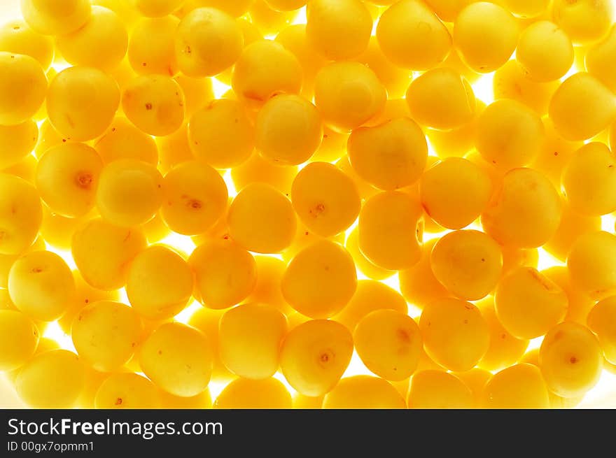 A sweet yellow cherries background