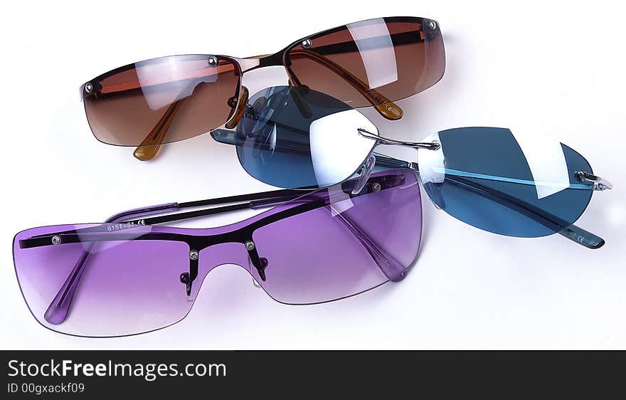 Different sun glasses isolated