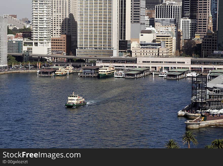 Office Buildings And Ferry Station At Circular Quay, Sydney Harbour, Australia. Office Buildings And Ferry Station At Circular Quay, Sydney Harbour, Australia