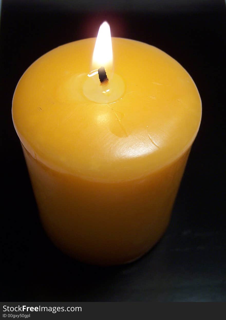 Lighted candle