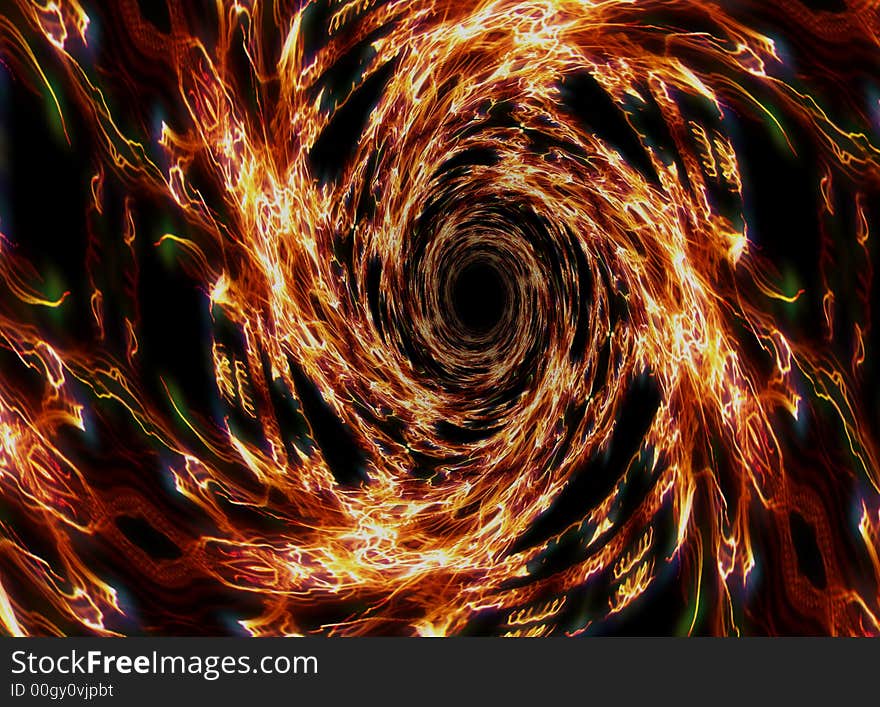 spiral fire with high detail. spiral fire with high detail