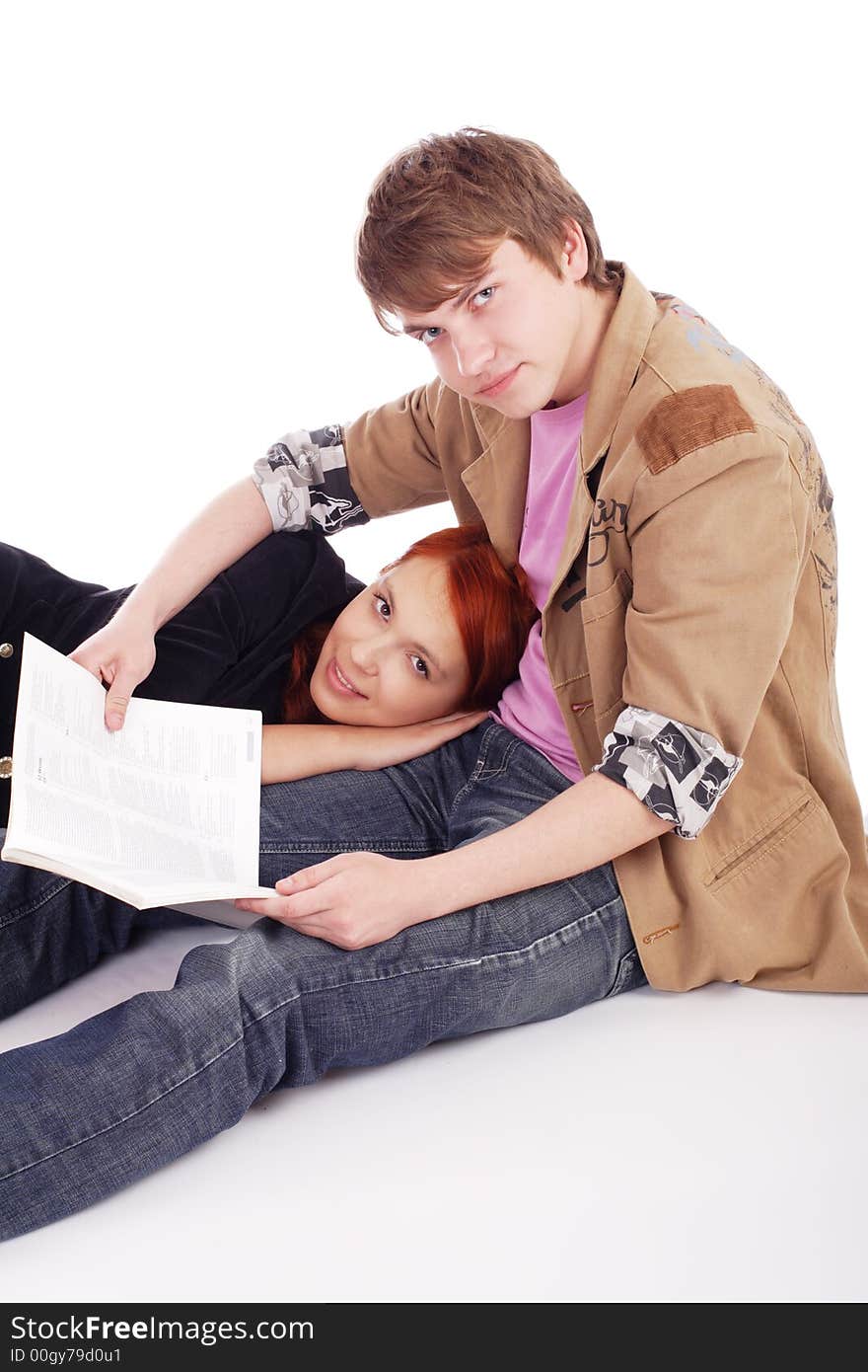 Portrait of a young loving people. Shot in a studio. Portrait of a young loving people. Shot in a studio.