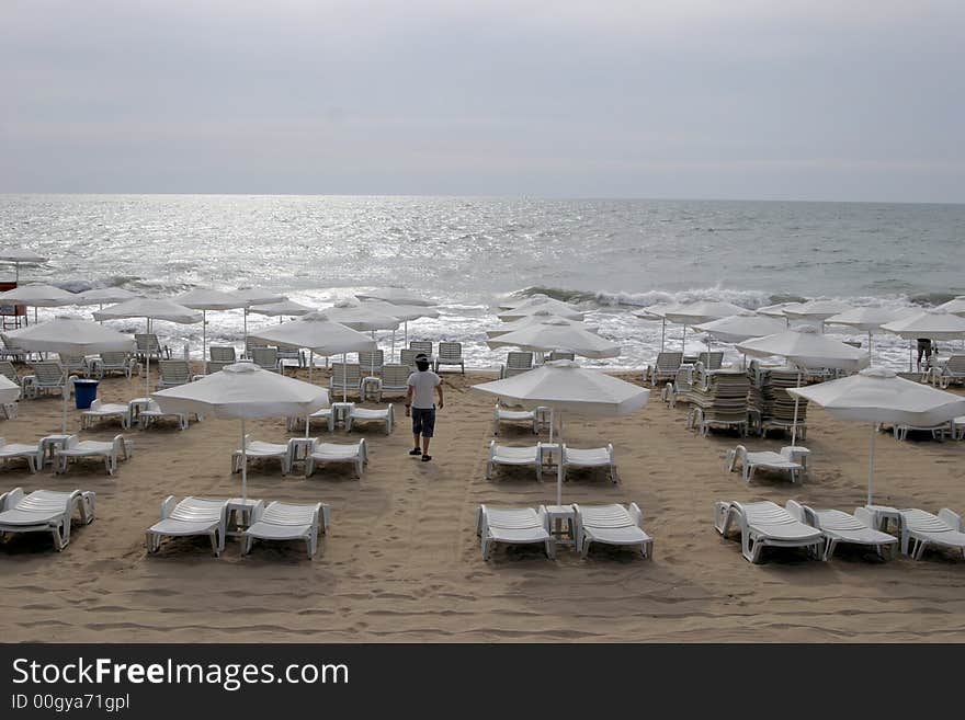 Evening on a beach