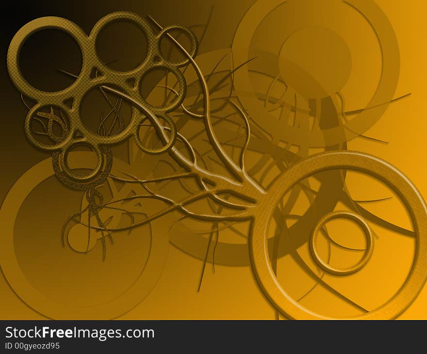 Circles and tentacles abstract illustrated background. Circles and tentacles abstract illustrated background