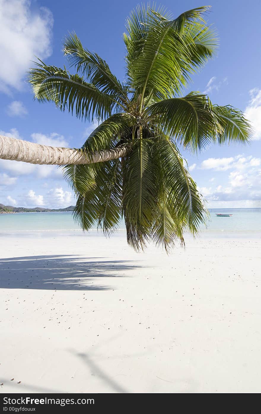 Pristine beach of Praslin tropical resort island, Seychelles. Pristine beach of Praslin tropical resort island, Seychelles