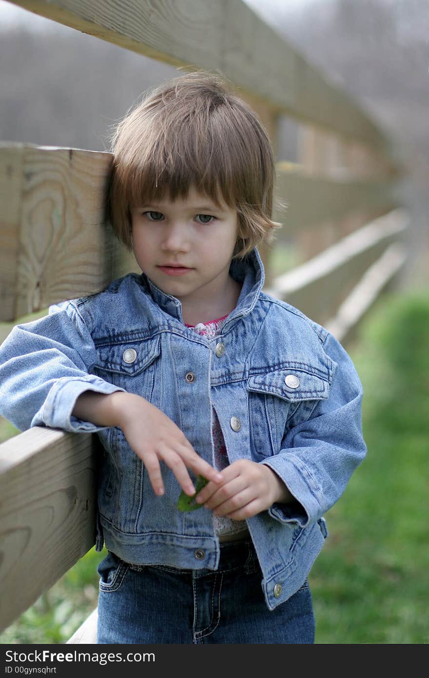 Country girl at the fence