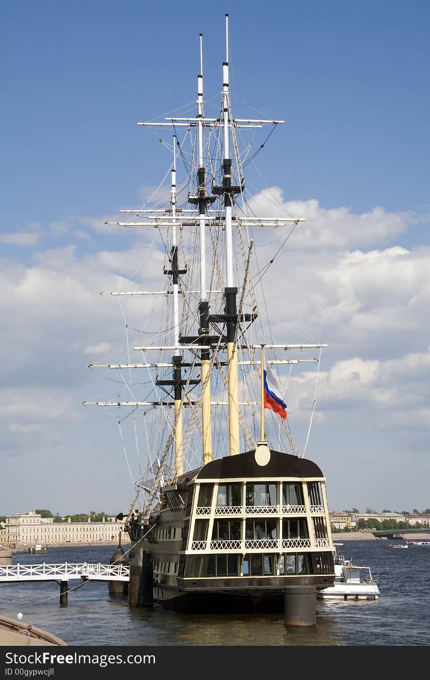 Old ship at the pier