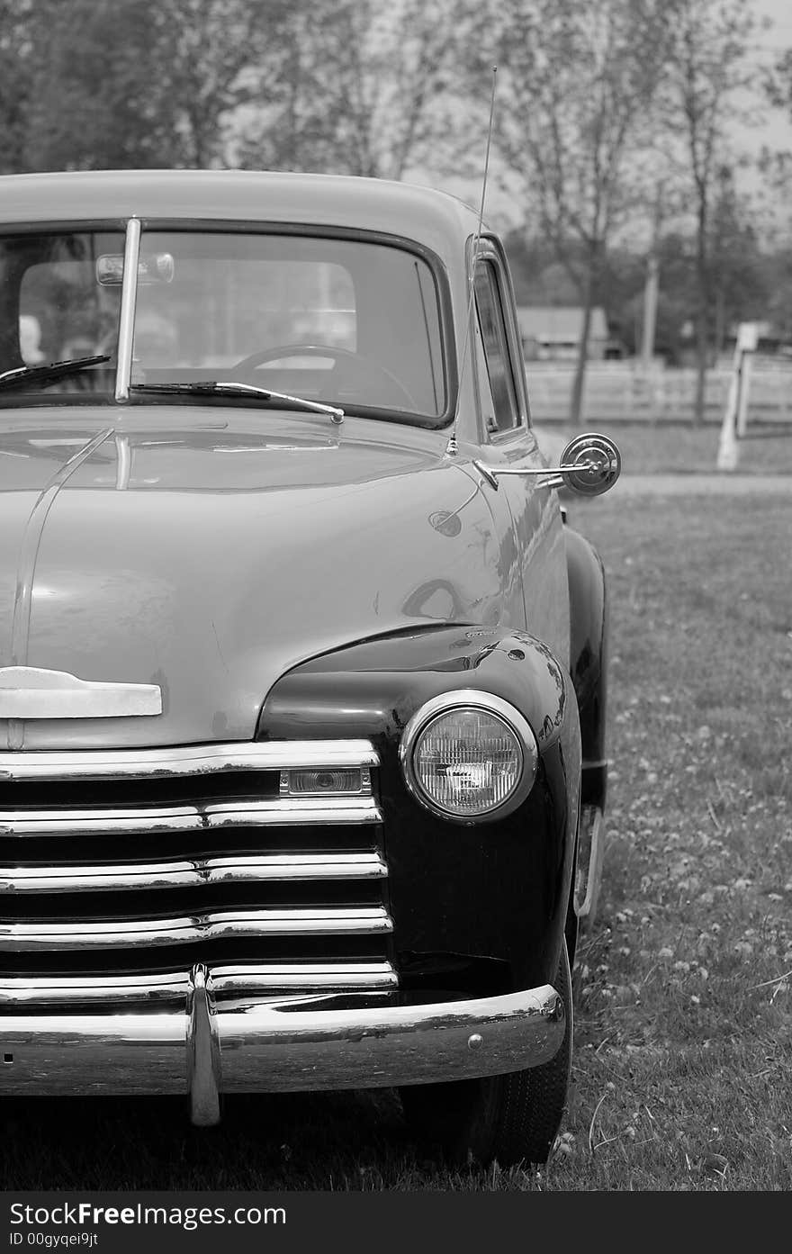 1952 Chevy pickup at a summer show. 1952 Chevy pickup at a summer show