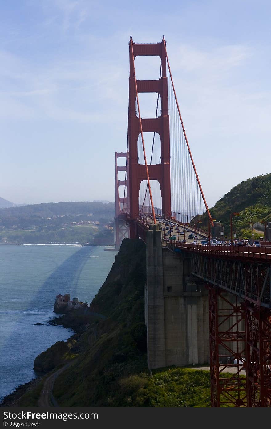 The famous Golden Gate Bridge in San Francisco