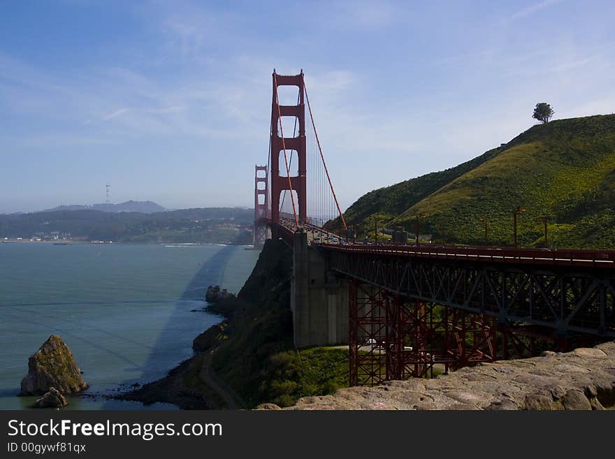 The famous Golden Gate Bridge in San Francisco